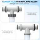 Frienda 1.5" to 1.5" T Joint Pool Hose Connector with 3 Pcs 1.5" Diameter Pump Replacement Hose 59" Long, Pool Hose Adapter and Replacement Accessories Fitting for Filter Pump(Clear White)