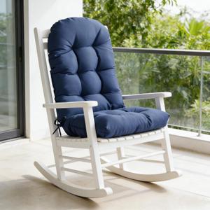 Adirondack Chair Cushion, High Back Patio Cushions with Adjustable Ties, 48.8x20.4x4.3, Waterproof Tufted Pillow, Fade Resistant Seat Rocking Chair Cushion for Indoor/Outdoor, Royal Blue, 1, Count of 1