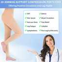 Medical Compression Pantyhose for Women & Men, 20-30mmHg Graduated Support Compression Tights Footless Medical Compression Stockings & Leggings for Edema, Varicose Veins, Swelling(Beige,L)