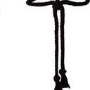 Simple Cotton long Waist Rope Tie Belt Medieval Plus Size For Girl Women Dresses Pants with Tassels Braided Woven (Black)