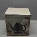 Electric Gooseneck Kettle, 1L 1500W Fast Boil, 100% Stainless Steel BPA Free Pour-Over Coffee & Tea Kettle, Water Boiler with Auto Shut & Boil-Dry Protection, Black