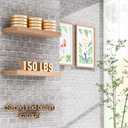 2 x 8Pcs/Set 4inch Floating Shelf BracketsBlind Shelf SupportsHidden Brackets for Floating Wood Shelves with Screws and Wall Plugs (6inch)