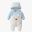 Fairy Baby Newborn Baby Snowsuit Bear Onesie Romper Winter Warm Coat Infant Fleece Footie Jumpsuit for Girls Boys 0-18M