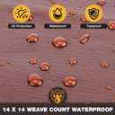 Winpull Tarp 10x12FT, Large 16 Mil Heavy Duty Tarps, Waterproof Tarp with Brass Grommets and Reinforced Edges, UV Resistant, Tear&Fade Resistant Poly Tarp for Outdoor Camping Pool Car Tent