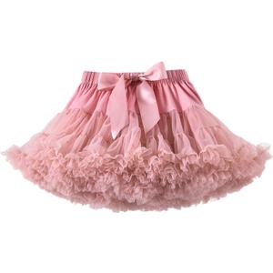 Tutu.kk Baby Girls Tutu Skirt Princess Fluffy Soft Tulle Ballet Birthday Party Pettiskirt (6-8 Years, Beansand)