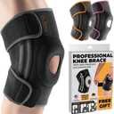DR. BRACE ELITE Knee Brace with Side Stabilizers & Patella Gel Pads for Maximum Knee Pain Support and fast recovery for men and women-Please Check How To Size Video (X-Large, Mercury)