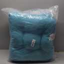 downluxe Outdoor Chair Cushions Set of 2 for Patio Furniture, Waterproof Tufted Overstuffed Patio Furniture Cushions, Thick Outdoor Seat Cushion, 19" X 19" X 5", Teal