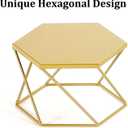 Metal Display Risers, Set of 4 Brass Hexagonal Nesting Buffet Riser Set, Modern Brass Buffet Display Stands for Food, Food Display Risers for Buffet Cupcake Small Potted Plants