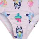 Bluey Girls Raglan Rash Guard and Bikini Bottom UPF 50+ Swim Set Toddler to Big Kid Sizes (2T - 10-12) (Pink)