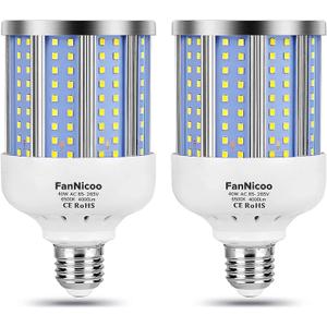 2 Pack 280W Equivalent LED Corn Light Bulb, 4000 Lumen 6500K Cool White Daylight 40W LED Corn Lamp,E26/E27 Medium Base,for Indoor Outdoor Warehouse Garage Basement Backyard Factory Barn and Many Area