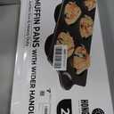 HONGBAKE Nonstick Jumbo Muffin Pan, 2 Pack Large Cupcake Tin for Baking, Cup Cake Tray, 3.5dia, 6 Cup, Premium, Extra Thick, Dishwasher Safe