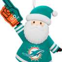 Hallmark Christmas Ornament, NFL Miami Dolphins Santa Fan Ornament, Gifts for Sports Fans