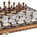 Chess and games shop Muba Amber 6EF Handmade Wooden Chess Set 21 Inch Board with Chessmen- Storage Box to Store All The Pieces