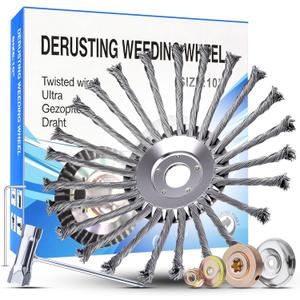 10 Inch Unbreakable Wired Trimmer Blade for Weed Eater, Steel Wire Rotary Brush Cutter Trimmer Head, Weed Eater Head for Weed Eater, Brush Cutter, Weed Wreckers, Moss Grass Rust Removal