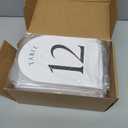 JOYIT Arch Wedding Table Numbers 1-40 with Stands Double-Sided Printed 5" X 7" Acrylic Signs with White Background Black Text, Perfect Acrylic Table Numbers for Wedding Receptions, Parties, Anniversaries, and Events