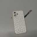 TEAUGHT Compatible with iPhone 17 Case 2025 Cute Pattern Leopard Print Cheetah Shockproof Silicone Phone Cover for Girls Women -White