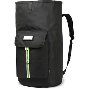 laundry bag backpack,extra-large heavy duty laundry bags,laundry backpack for college students,drawstring closure (Black Laundry Backpack Bag)