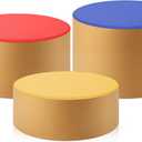Wesiti 3 Pcs Flexible Seating for Kids Classroom 5.5" 7.9" 9.8" Flexible Foam Seating Round Two-Tone Ottoman Set 3 Tier Stool Heights Floor Foam Seats Cushion for Student Daycare Kindergarten School