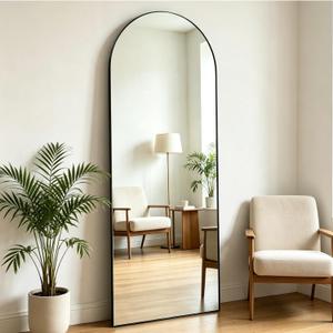 Elemango Arch Full Length Mirror 56"x16", White Arched Floor Mirror for Bedroom, Modern Wall Mirror for Leaning or Hanging, Decor for Living Room, Hallway