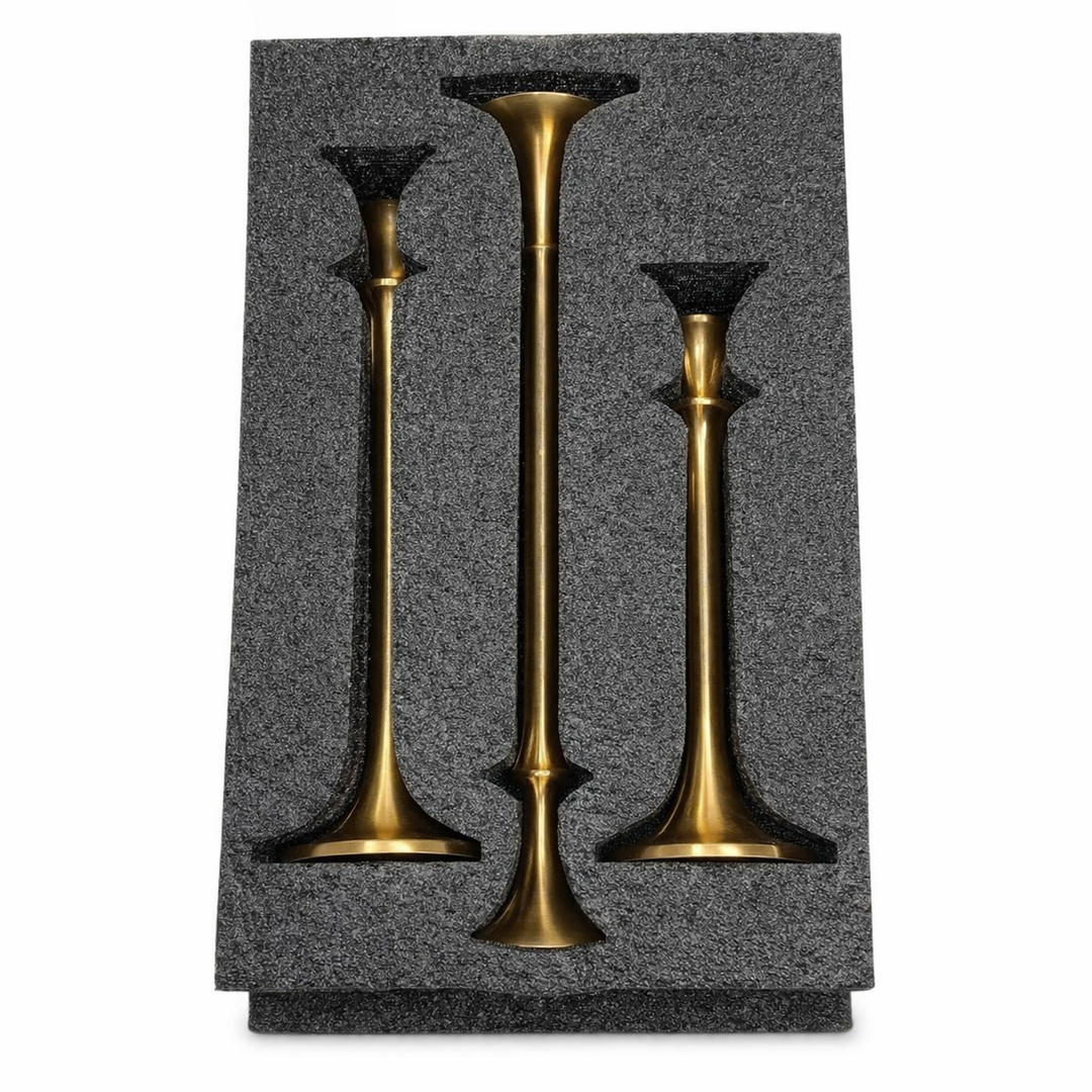 Candle holders Gold set of 3