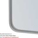VocalStar 18 x 26 Inch Silver Bathroom Mirror for Wall, Metal Framed Rounded Rectangle Vanity Mirror Modern Farmhouse, 1/4-inch Shatterproof Glass | Ultra-Flush Hanging