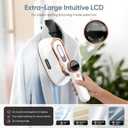 Steamer for Clothes & Iron 2in1, 1200W Travel Steam Iron, 5 Modes LCD, 180ml for 20 Min Steam, UL 141 Tests Passed, White, 120V