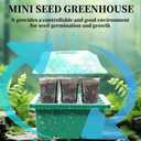 10 Pack 120 Cells Seed Starter Trays with Ventilation Holes - Reusable Seedling Starter Kit for Vegetables, Herbs, Flowers - Indoor Gardening, Plant Germination & Seed Starting (Green)