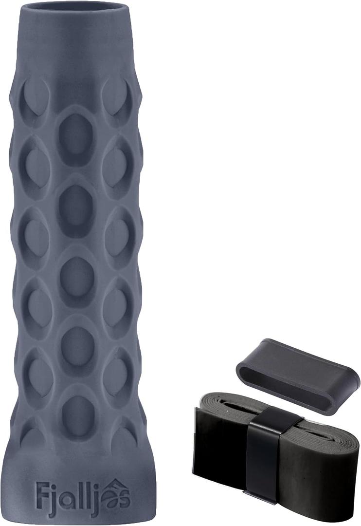 Pickleball Paddle Grip with 5.25" - Enhanced Pickle Ball Grips Overgrip for Vibration Reduction & Precision Control (Charcoal)