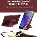 INFILAND Case for Samsung Galaxy Tab A9+/A9 Plus 11 Inch 5G, Slim Foldable Book-Style Cover with Horizontal and Vertical Stand, Protective Case for Galaxy Tab A9 Plus Tablet,Burgundy