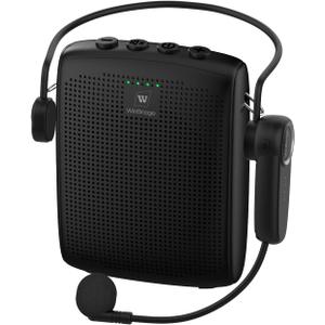 WinBridge Wireless Voice Amplifier for Teachers with Bluetooth Headset Microphone and Waistand, Bluetooth Voice Amplifier, Portable Meagaphone Speaker Mic, Back to Shool Supplies, 15W|1500mAh WB002