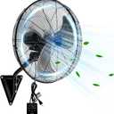 Wall Mount Fan Oscillating,Industrial Heavy Duty Metal 3 Speed Fan,20 Inch High Velocity Adjustable Tilt,Use for Garage, Shop,Warehouse, Patio, Factory and Homes.