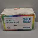 288 Colors Acrylic Paint Markers, Soft Brush Tip Marker Pens Set with Marker Bag, Acrylic Paint Pens for Fabric, Wood, Stone, Canvas, Glass, Egg, Rock Painting, DIY Crafts and Art Supplies