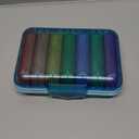Weekly Pill Organizer 2 Times a Day, 7 Day Pill Box 2 Times, Portable for Travel Pill Case for Pills/Vitamin/Fish Oil/Medication/Supplements (2x7 Blue+Rainbow)