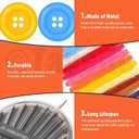 Tanstic 20Pcs 1.9 Inch Resin Buttons Resin Sewing Buttons 10 Mixed Colors 4 Hole Button with Embroidery Thread, Sewing Needles for Sewing Crafts DIY