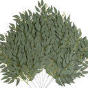 36pcs Artificial Italian Ruscus Greenery Stems 21" Faux Greenery Picks Silk Willow Leaves Stems Hanging Spray for Wedding Arch Bridal Bouquet Table Centerpieces Crafts Vase Filler Home Decor