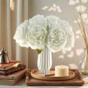 2 Bouquet 10Heads Artificial Fake Peony Flowers Silk Faux Flower for Home Office Party Wedding Decorations