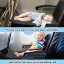 Toddler Airplane Bed, Airplane Seat Extender for Kids, Baby Travel Essentials, Black