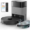 AIRROBO Robot Vacuum and Mop Combo, Self-Emptying, 60-Day Capacity, Home Mapping, Schedule, Wi-Fi/App/Alexa/Remote, 180mins Runtime, T20+ Robotic Vacuum Cleaner for Pet, Hard Floors, Carpet (Vacuum size: L13.8 x W 13.8 x H3.7, Black)