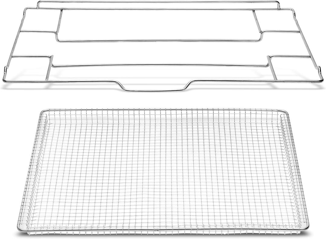 New upgrade Air Fry Tray for 30" Oven Compatible with Frigidaire Wall Ovens, Ranges, and Wall Oven/Microwave CombinationsOven Rack Measures 25" x 16" x 1.75"