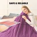 greenoak Heated Blanket Electric King Size 100"X90" Dual Control, Heating Blanket with 10 Heat Levels 1/2/4/6/8 Hours Auto-Off, Sherpa Soft Warm Christmas Blanket,Taro Purple