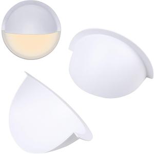 4 Pieces Recessed Lighting Half Shades, Opaque Recessed Light Covers Compatible with 6" Light Fixture for Softening, Reducing, Diffusing Harsh Ceiling Lighting