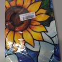 Fall Pumpkin Garden Flag Autumn flags 12x18 Inch Double Sided Small Stained Glass Thanksgiving Yard Flag for Outside Decorations