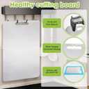 Titanium Cutting Board for Kitchen Stainless Steel Cutting Board Metal Yamato Cutting Boards for Kitchen Dishwasher Safe Charcuterie Boards Charcuterie Board Charcuterie Cheese Pasta Board 1PCS(Large) (9.8"L x 14.2"W)