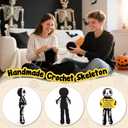 Crochet Skeleton Love Gift for Couples, Halloween Surprise Anniversary Gag Birthday Gift for Him Her, Funny Romantic Present for Girlfriend Boyfriend