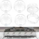 Stove Knob Safety Covers, Stove Knob Covers for Child Safety, Gas Stove Knob Locks, Prevent Baby Pets from Turning on Stoves, Baby Proofing, Heat-Resistant Adhesive, (Clear)-5 Pack
