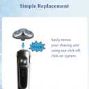 2026 Replacement Shaver Head SH90/RQ12 Compatible with Philip Norelco S9000 Prestige & S8000 Series | Double Precision Blades (Silvery)
