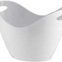 ice Bucket for Parties Acrylic Ice BucketLarge Capacity Champagne BucketBar Ice Pellet BucketFilled Ice Bucket Ice Container Wine Bucket(White)