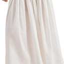 Women Summer Boho Maxi Skirt Tie Front Flowy Hollow Eyelet High Waist Long Skirts Fashion Clothes 2026