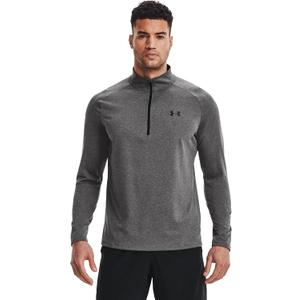 Under Armour Men's Tech 2.0  Zip (Large, Carbon Heather (090)/Black)