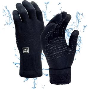 DRYMILE Alpine Waterproof Dexterity Gloves  Thermal Fleece Gloves for Men & Women  Touchscreen & Non-Slip Grip  Hiking, Skiing, Cycling, Fishing & Hunting. (Medium)